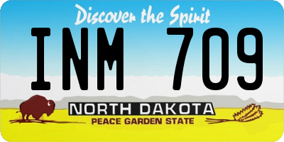 ND license plate INM709