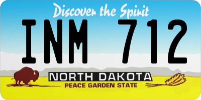 ND license plate INM712