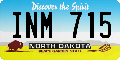 ND license plate INM715