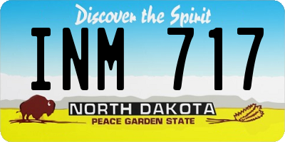 ND license plate INM717