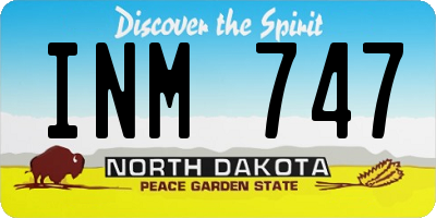 ND license plate INM747