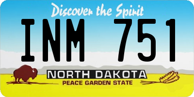 ND license plate INM751