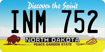 ND license plate INM752