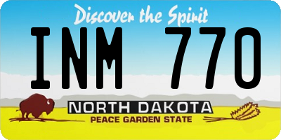 ND license plate INM770