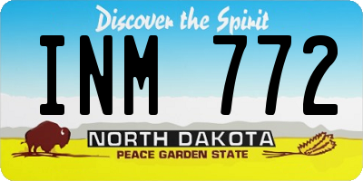 ND license plate INM772