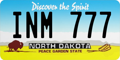 ND license plate INM777
