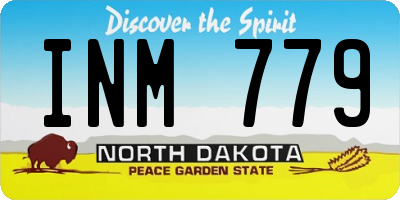 ND license plate INM779