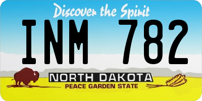 ND license plate INM782