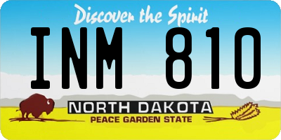 ND license plate INM810