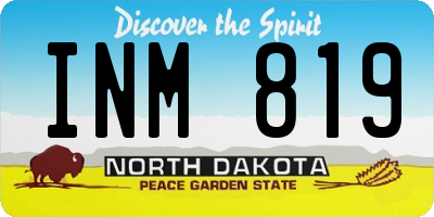 ND license plate INM819