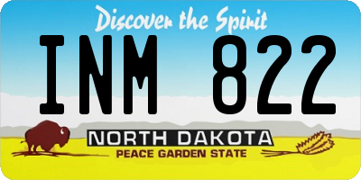 ND license plate INM822
