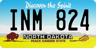 ND license plate INM824