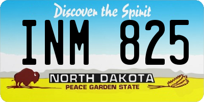 ND license plate INM825