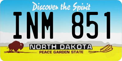 ND license plate INM851