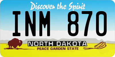 ND license plate INM870