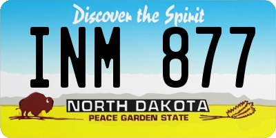 ND license plate INM877