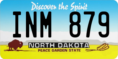 ND license plate INM879