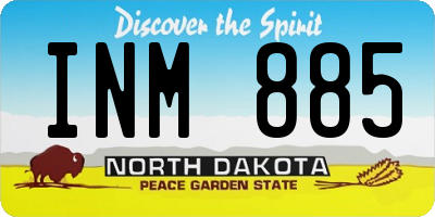 ND license plate INM885