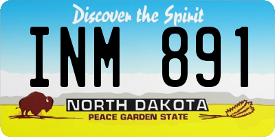 ND license plate INM891
