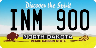 ND license plate INM900