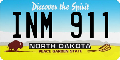 ND license plate INM911