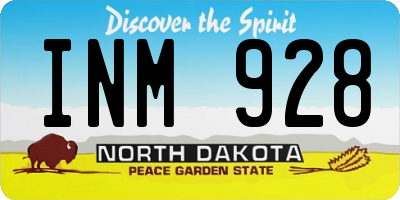 ND license plate INM928