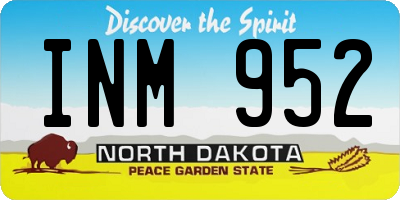 ND license plate INM952