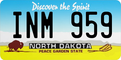 ND license plate INM959