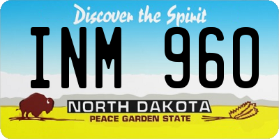 ND license plate INM960