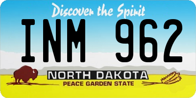 ND license plate INM962