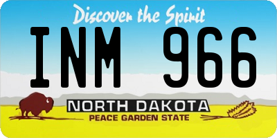ND license plate INM966