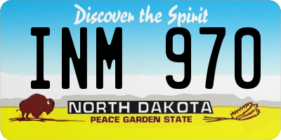 ND license plate INM970