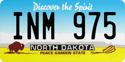 ND license plate INM975