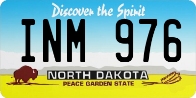 ND license plate INM976