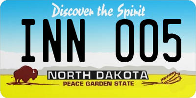 ND license plate INN005