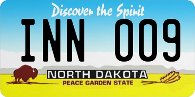 ND license plate INN009