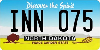 ND license plate INN075