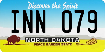 ND license plate INN079