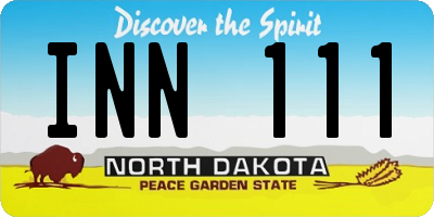 ND license plate INN111