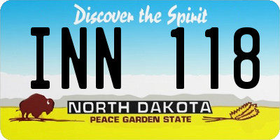 ND license plate INN118