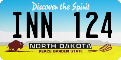 ND license plate INN124