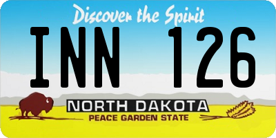 ND license plate INN126