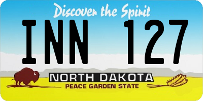 ND license plate INN127