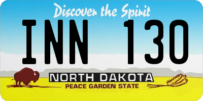 ND license plate INN130