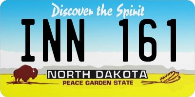 ND license plate INN161
