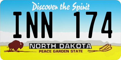 ND license plate INN174