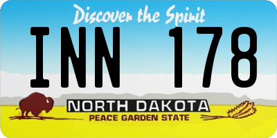 ND license plate INN178