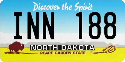 ND license plate INN188