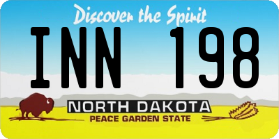 ND license plate INN198