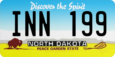 ND license plate INN199